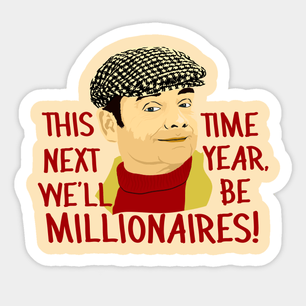 Del Boy - Only Fools and Horses Sticker by Phil Shelly Creative